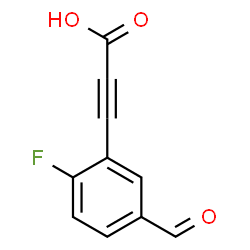 ChemSpider 2D Image | 3-(2-Fluoro-5-formylphenyl)-2-propynoic acid | C10H5FO3