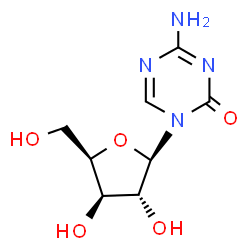 ChemSpider 2D Image | 4-Amino-1-(beta-D-xylofuranosyl)-1,3,5-triazin-2(1H)-one | C8H12N4O5