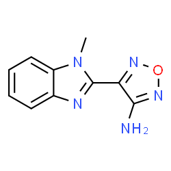 ChemSpider 2D Image | 4-(1-Methyl-1H-benzimidazol-2-yl)-1,2,5-oxadiazol-3-amine | C10H9N5O