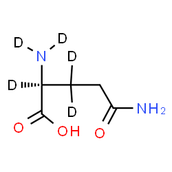 ChemSpider 2D Image | L-(N~2~,N~2~,2,3,3-~2~H_5_)Glutamine | C5H5D5N2O3