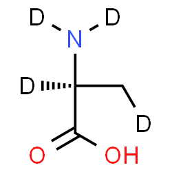 ChemSpider 2D Image | L-(N,N,2,3-~2~H_4_)Alanine | C3H3D4NO2