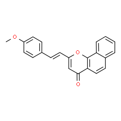 ChemSpider 2D Image | 2-[(E)-2-(4-Methoxyphenyl)vinyl]-4H-benzo[h]chromen-4-one | C22H16O3