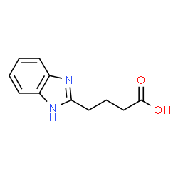 ChemSpider 2D Image | 4-(2-Benzimidazolyl)butyric acid | C11H12N2O2
