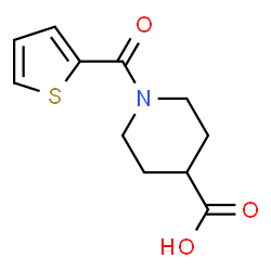 ChemSpider 2D Image | 1-(2-Thienylcarbonyl)-4-piperidinecarboxylic acid | C11H13NO3S