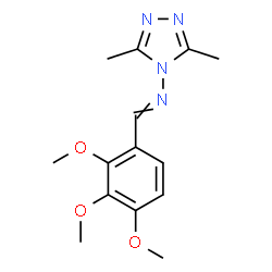ChemSpider 2D Image | N-(3,5-Dimethyl-4H-1,2,4-triazol-4-yl)-1-(2,3,4-trimethoxyphenyl)methanimine | C14H18N4O3