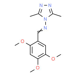 ChemSpider 2D Image | N-(3,5-dimethyl-1,2,4-triazol-4-yl)-1-(2,4,5-trimethoxyphenyl)methanimine | C14H18N4O3