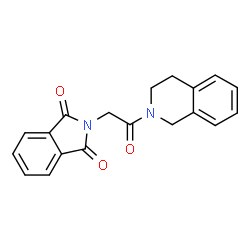 ChemSpider 2D Image | 2-[2-(3,4-Dihydro-2(1H)-isoquinolinyl)-2-oxoethyl]-1H-isoindole-1,3(2H)-dione | C19H16N2O3