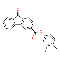 ChemSpider 2D Image | 3,4-Dimethylphenyl 9-oxo-9H-fluorene-3-carboxylate | C22H16O3