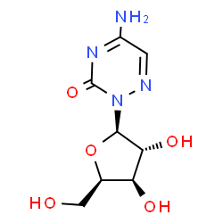 ChemSpider 2D Image | 5-Amino-2-(beta-D-xylofuranosyl)-1,2,4-triazin-3(2H)-one | C8H12N4O5