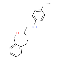 ChemSpider 2D Image | N-(1,5-Dihydro-2,4-benzodioxepin-3-ylmethyl)-4-methoxyaniline | C17H19NO3
