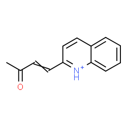 ChemSpider 2D Image | 2-(3-Oxo-1-buten-1-yl)quinolinium | C13H12NO