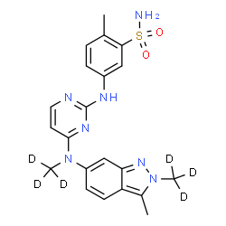 ChemSpider 2D Image | Pazopanib-d6 | C21H17D6N7O2S