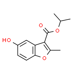 ChemSpider 2D Image | Isopropyl 5-hydroxy-2-methyl-1-benzofuran-3-carboxylate | C13H14O4