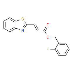 ChemSpider 2D Image | 2-Fluorobenzyl (2E)-3-(1,3-benzothiazol-2-yl)acrylate | C17H12FNO2S
