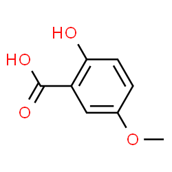 ChemSpider 2D Image | 5-Methoxysalicylic Acid | C8H8O4