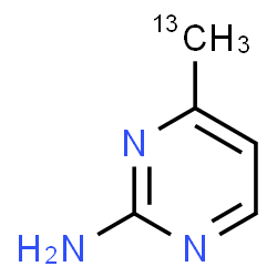 ChemSpider 2D Image | 4-(~13~C)Methyl-2-pyrimidinamine | C413CH7N3
