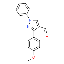 ChemSpider 2D Image | 3-(4-Methoxyphenyl)-1-phenyl-1H-pyrazole-4-carbaldehyde | C17H14N2O2