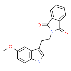ChemSpider 2D Image | 2-[2-(5-Methoxy-1H-indol-3-yl)ethyl]-1H-isoindole-1,3(2H)-dione | C19H16N2O3