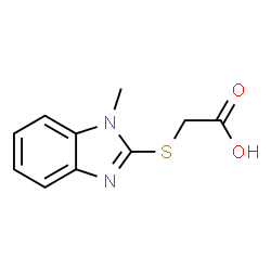ChemSpider 2D Image | (1-methyl-1h-benzoimidazol-2-ylsulfanyl)acetic acid | C10H10N2O2S