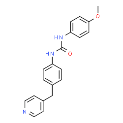 ChemSpider 2D Image | 1-(4-Methoxyphenyl)-3-[4-(4-pyridinylmethyl)phenyl]urea | C20H19N3O2