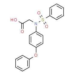 ChemSpider 2D Image | N-(4-Phenoxyphenyl)-N-(phenylsulfonyl)glycine | C20H17NO5S