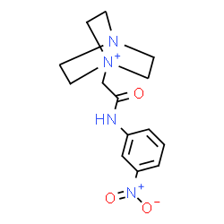 ChemSpider 2D Image | 1-{2-[(3-Nitrophenyl)amino]-2-oxoethyl}-4-aza-1-azoniabicyclo[2.2.2]octane | C14H19N4O3