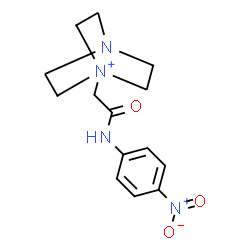 ChemSpider 2D Image | 1-{2-[(4-Nitrophenyl)amino]-2-oxoethyl}-4-aza-1-azoniabicyclo[2.2.2]octane | C14H19N4O3