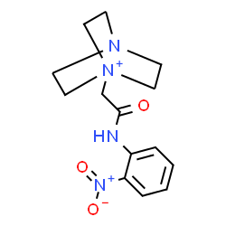 ChemSpider 2D Image | 1-{2-[(2-Nitrophenyl)amino]-2-oxoethyl}-4-aza-1-azoniabicyclo[2.2.2]octane | C14H19N4O3