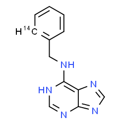 ChemSpider 2D Image | N-[(2-~14~C)Phenylmethyl]-1H-purin-6-amine | C1114CH11N5