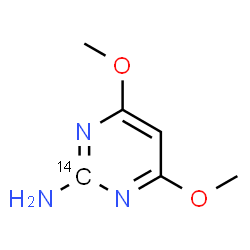 ChemSpider 2D Image | 4,6-Dimethoxy-2-(2-~14~C)pyrimidinamine | C514CH9N3O2