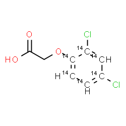 ChemSpider 2D Image | {[2,4-Dichloro(~14~C_6_)phenyl]oxy}acetic acid | C214C6H6Cl2O3