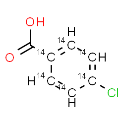 ChemSpider 2D Image | 4-Chloro(~14~C_6_)benzoic acid | C14C6H5ClO2