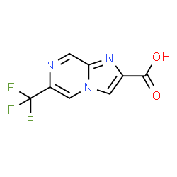 ChemSpider 2D Image | 6-(Trifluoromethyl)imidazo[1,2-a]pyrazine-2-carboxylic acid | C8H4F3N3O2