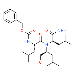 ChemSpider 2D Image | N-[(Benzyloxy)carbonyl]-L-leucyl-N~2~-[(2S)-4-methyl-1-oxo-2-pentanyl]-D-leucinamide | C26H41N3O5