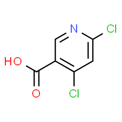 ChemSpider 2D Image | 4,6-Dichloronicotinic acid | C6H3Cl2NO2