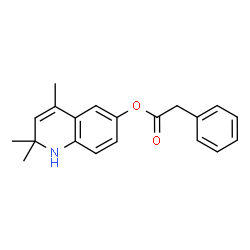 ChemSpider 2D Image | 2,2,4-Trimethyl-1,2-dihydro-6-quinolinyl phenylacetate | C20H21NO2