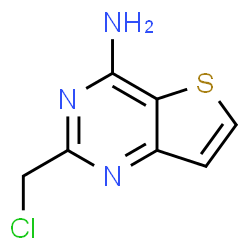 ChemSpider 2D Image | 2-(chloromethyl)thieno[3,2-d]pyrimidin-4-amine | C7H6ClN3S