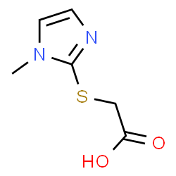 ChemSpider 2D Image | 2-((1-Methyl-1H-imidazol-2-yl)thio)acetic acid | C6H8N2O2S