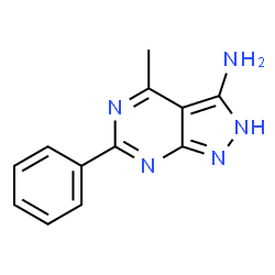 ChemSpider 2D Image | 4-Methyl-6-phenyl-2H-pyrazolo[3,4-d]pyrimidin-3-amine | C12H11N5
