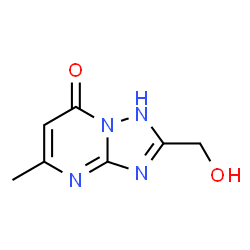 ChemSpider 2D Image | 2-(Hydroxymethyl)-5-methyl[1,2,4]triazolo[1,5-a]pyrimidin-7(1H)-one | C7H8N4O2