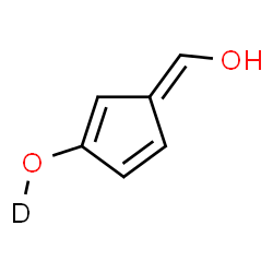 ChemSpider 2D Image | (3E)-3-(Hydroxymethylene)-1,4-cyclopentadien-1-(~2~H)ol | C6H5DO2