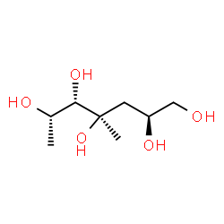 ChemSpider 2D Image | 1,5-Dideoxy-2-C-[(2S)-2,3-dihydroxypropyl]-L-arabinitol | C8H18O5