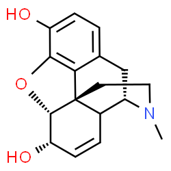 ChemSpider 2D Image | (5alpha,6alpha,9alpha)-17-Methyl-7,8-didehydro-4,5-epoxymorphinan-3,6-diol | C17H19NO3