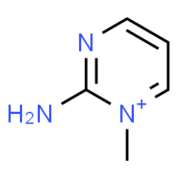 ChemSpider 2D Image | 2-Amino-1-methylpyrimidin-1-ium | C5H8N3