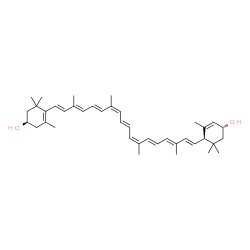 ChemSpider 2D Image | (3R,3'R,6R,13cis,13'cis)-4,5-Didehydro-5,6-dihydro-beta,beta-carotene-3,3'-diol | C40H56O2