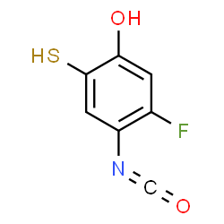 ChemSpider 2D Image | 5-Fluoro-4-isocyanato-2-sulfanylphenol | C7H4FNO2S
