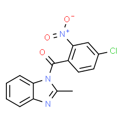 ChemSpider 2D Image | (4-Chloro-2-nitrophenyl)(2-methyl-1H-benzimidazol-1-yl)methanone | C15H10ClN3O3