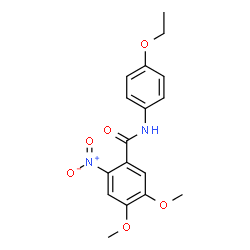 ChemSpider 2D Image | N-(4-Ethoxyphenyl)-4,5-dimethoxy-2-nitrobenzamide | C17H18N2O6