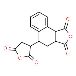 ChemSpider 2D Image | 5-(2,5-Dioxotetrahydro-3-furanyl)-3a,4,5,9b-tetrahydronaphtho[1,2-c]furan-1,3-dione | C16H12O6