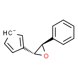 ChemSpider 2D Image | 3-[(2R,3R)-3-Phenyl-2-oxiranyl]-2,4-cyclopentadienide | C13H11O